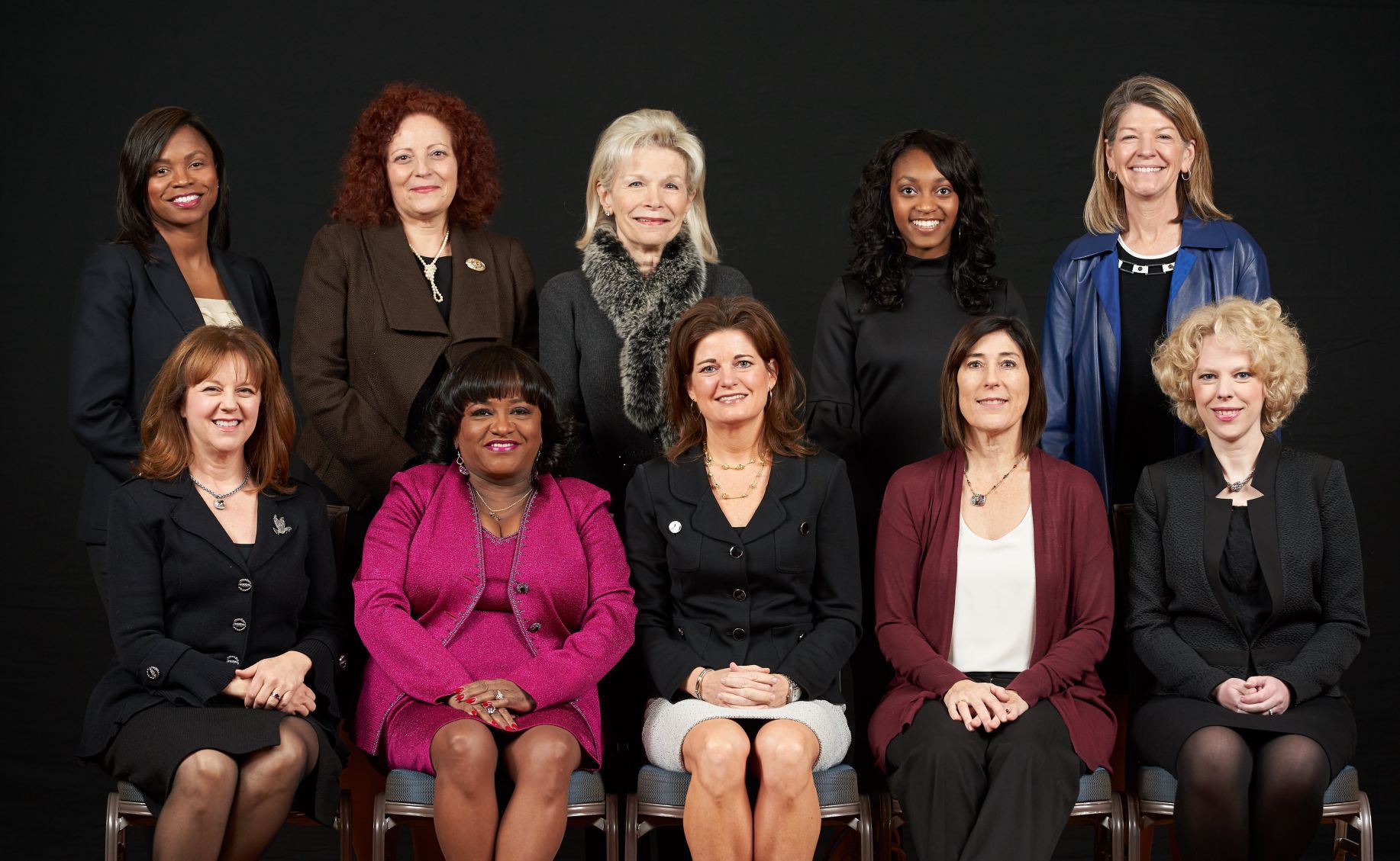 Front Row from left
Leila Sadat (black suit with United Nations pin)
Emily Pitts
Diane Compardo
Dr. Tara Nealey
Jennifer Labit
Back Row from left
Jovita Foster
Karen Aroesty
NoŽmi Neidorff
Kennedi Ginger, Future Leader
Mary Stillman